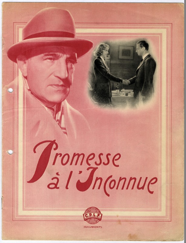 Dossier de Presse - PROMESSE A L'INCONNUE