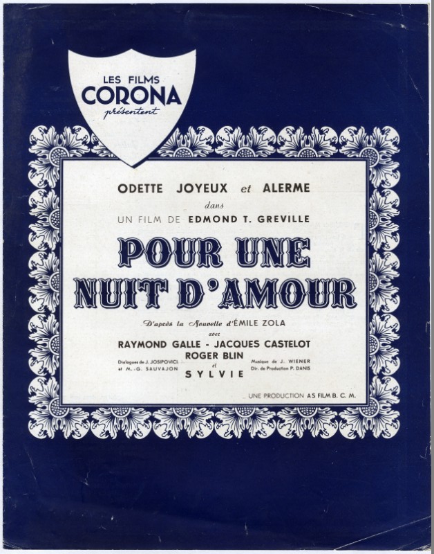 Dossier de Presse - POUR UNE NUIT D'AMOUR
