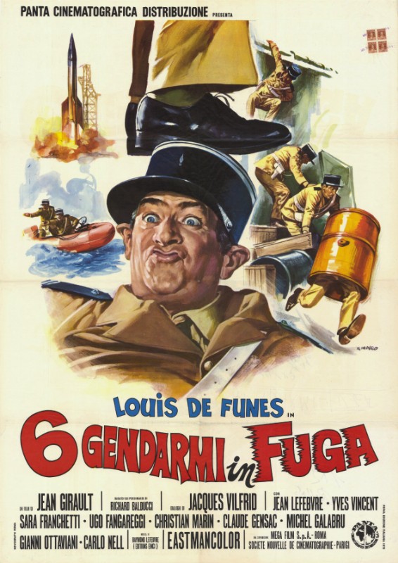 Repro 30x40cm - GENDARME EN BALADE (le) - Italienne B