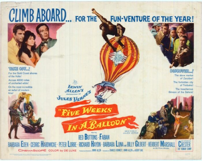Affiche - CINQ SEMAINES EN BALLON - 56x71cm