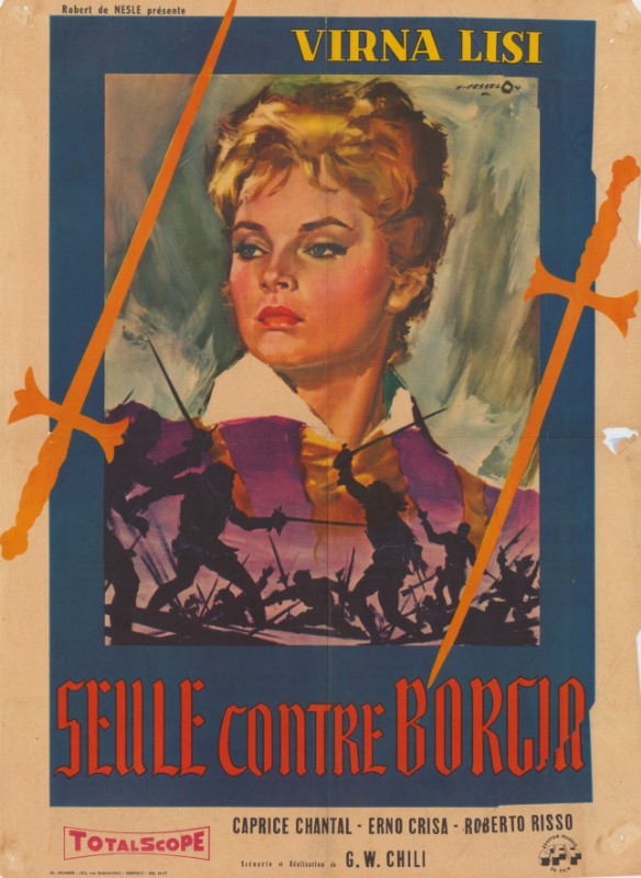 Repro 30x40cm - SEULE CONTRE BORGIA - Française