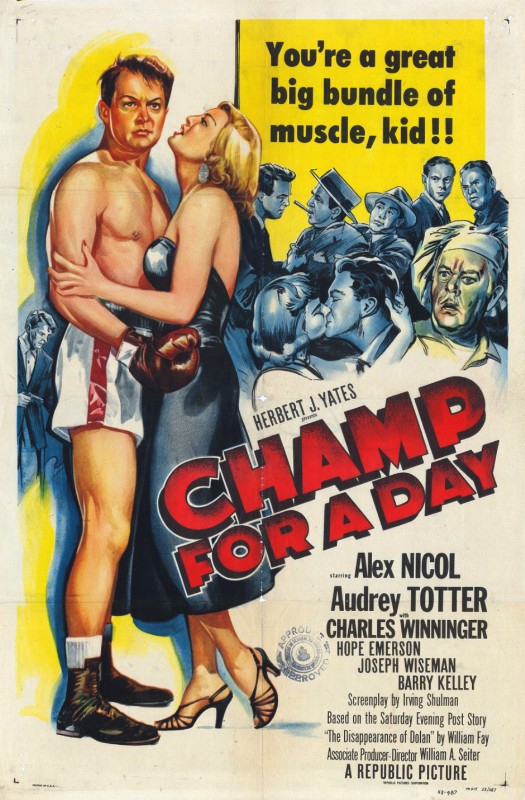 Repro 30x40cm - CHAMP FOR A DAY - U.S.