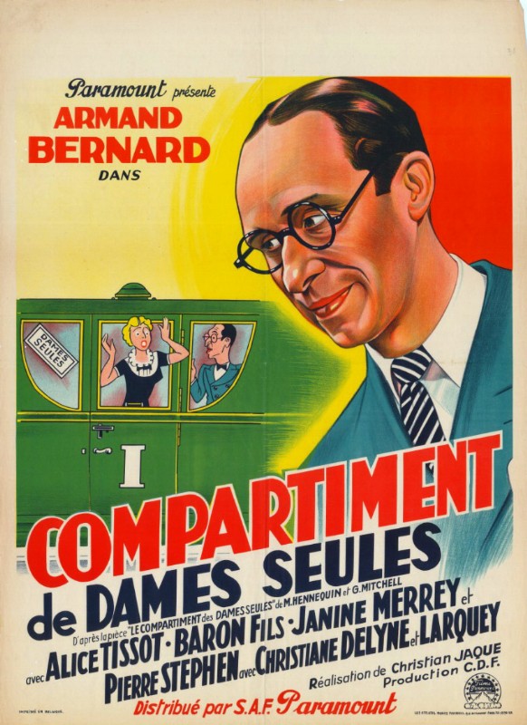 Affiche - COMPARTIMENT DE DAMES SEULES - 60x80cm - BEL