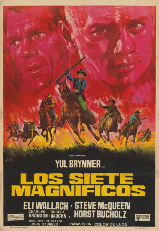 Repro 30x40cm - SEPT MERCENAIRES (les) - Espagnole