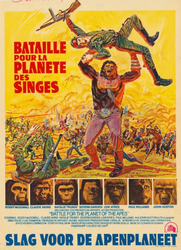 Repro 30x40cm - BATAILLE DE LA PLANETE DES SINGES (la) - Belge