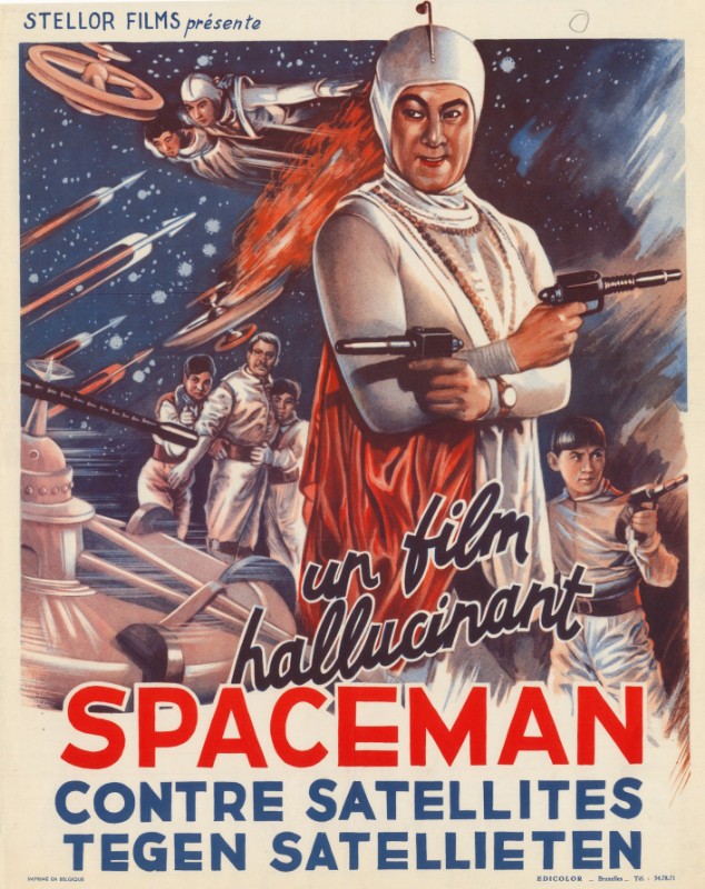Affiche - SPACEMAN CONTRE SATELLITES - 36x56cm