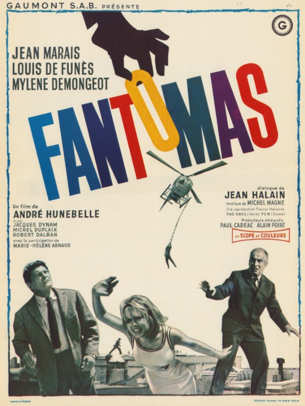 Repro 30x40cm - FANTOMAS - Belge