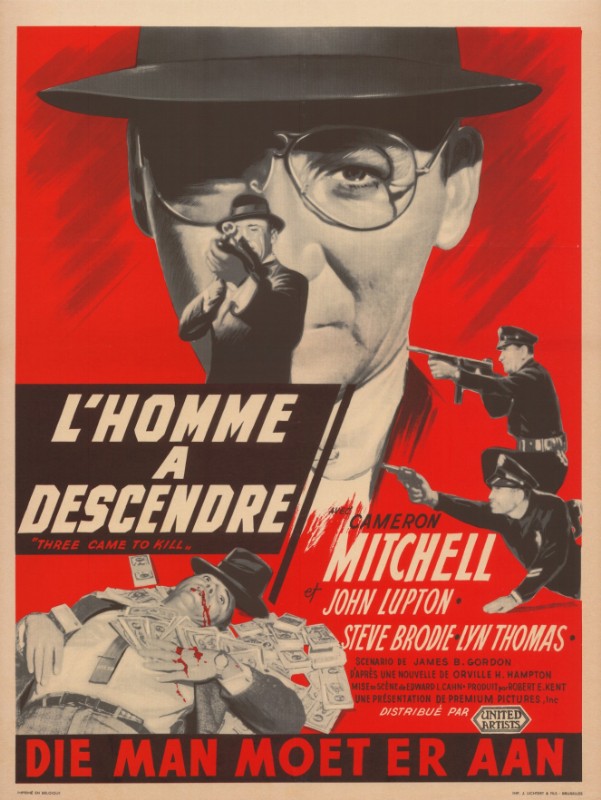 Repro 30x40cm - THREE CAME TO KILL - Belge