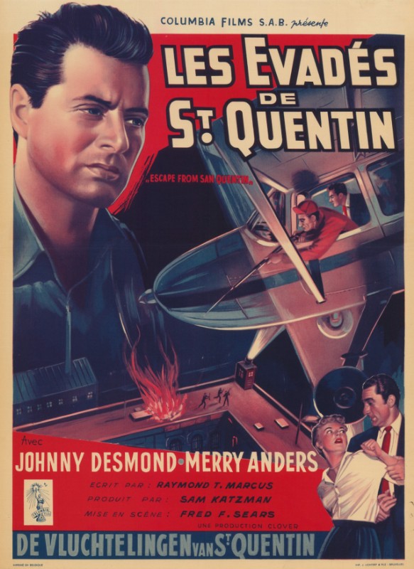 Repro 30x40cm - ESCAPE FROM SAN QUENTIN - Belge