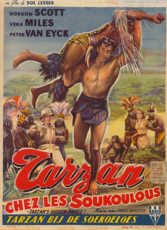 Repro 30x40cm - TARZAN CHEZ LES SOUKOULOUS - Belge