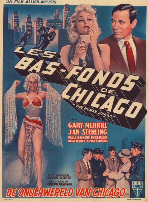 Repro 30x40cm - DANS LES BAS-FONDS DE CHICAGO - Belge