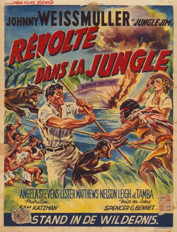 Repro 30x40cm - REVOLTE DANS LA JUNGLE (la) - Belge