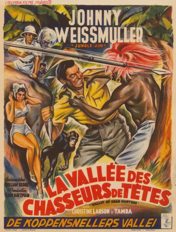 Repro 30x40cm - VALLEY OF HEAD HUNTERS - Belge