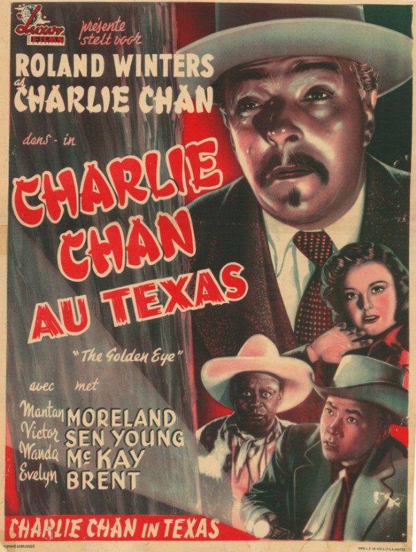 Repro 30x40cm - CHARLIE CHAN AU TEXAS - Belge