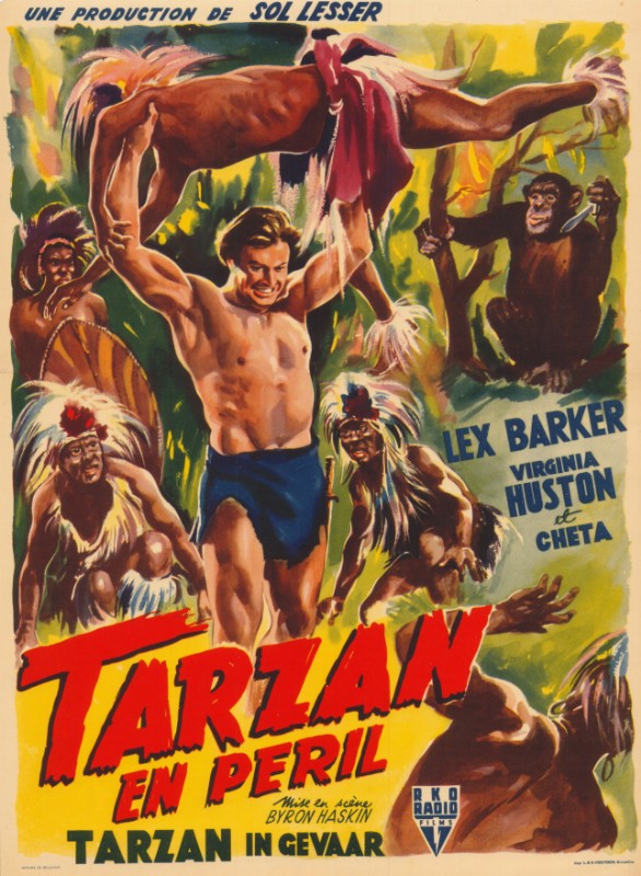 Repro 30x40cm - TARZAN ET LA REINE DE LA JUNGLE - Belge
