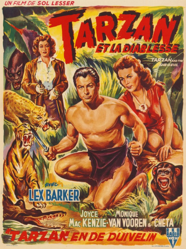 Repro 30x40cm - TARZAN ET LA DIABLESSE - Belge