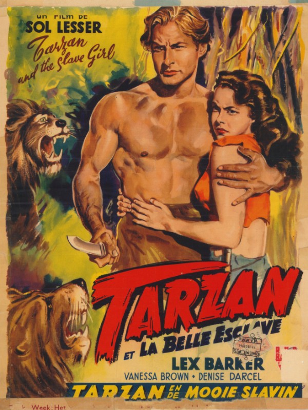 Repro 30x40cm - TARZAN ET LA BELLE ESCLAVE - Belge