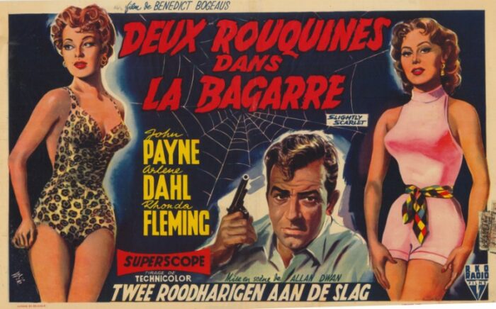 Repro 30x40cm - DEUX ROUQUINES DANS LA BAGARRE - Belge