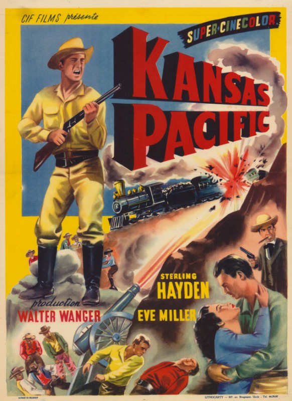 Repro 30x40cm - KANSAS PACIFIC - Belge
