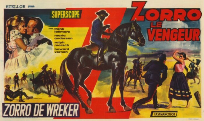 Repro 30x40cm - ZORRO LE VENGEUR - Belge
