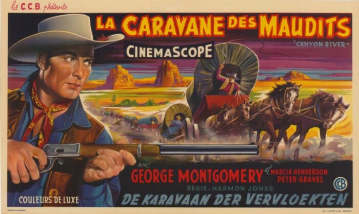 Repro 30x40cm - CARAVANE DES HOMMES TRAQUES (la) - Belge