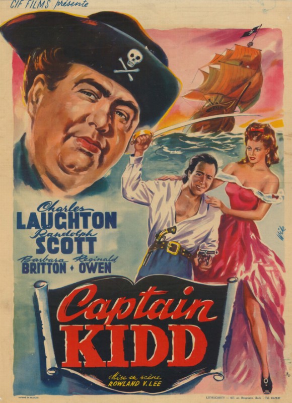 Repro 30x40cm - CAPITAINE KIDD, ROI DES PIRATES - Belge