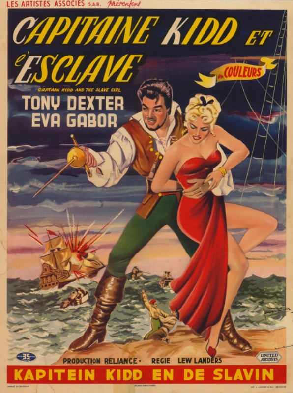 Repro 30x40cm - CAPTAIN KIDD AND THE SLAVE GIRL - Belge