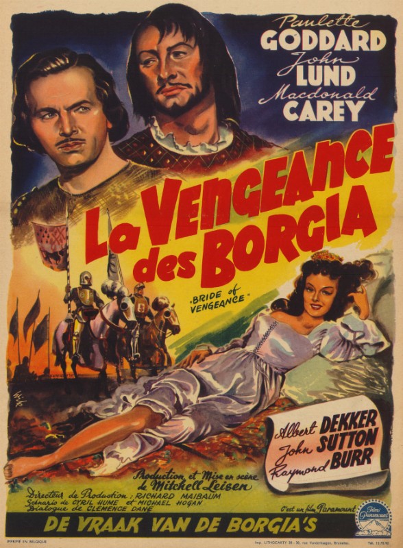 Repro 30x40cm - VENGEANCE DES BORGIA (la) - Belge