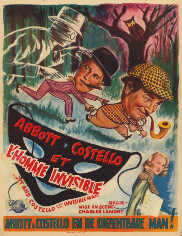 Repro 30x40cm - DEUX NIGAUDS ET L'HOMME INVISIBLE - Belge