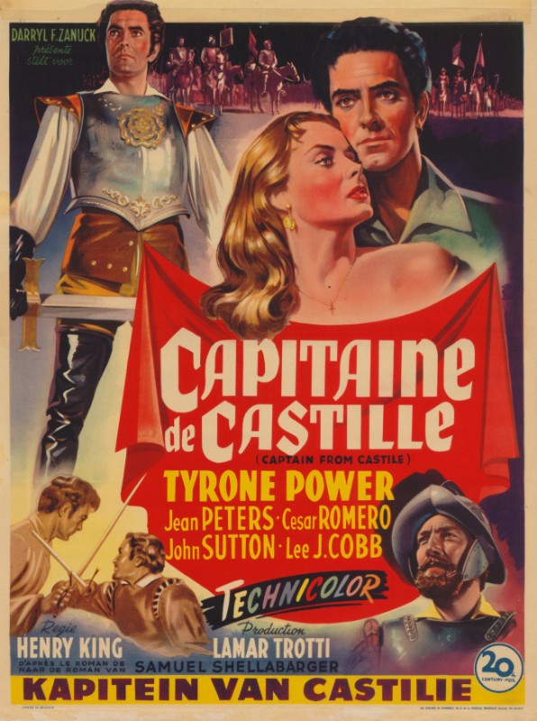Repro 30x40cm - CAPITAINE DE CASTILLE - Belge