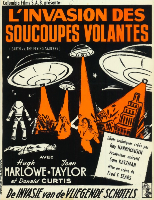 Repro 30x40cm - SOUCOUPES VOLANTES ATTAQUENT (les) - Belge