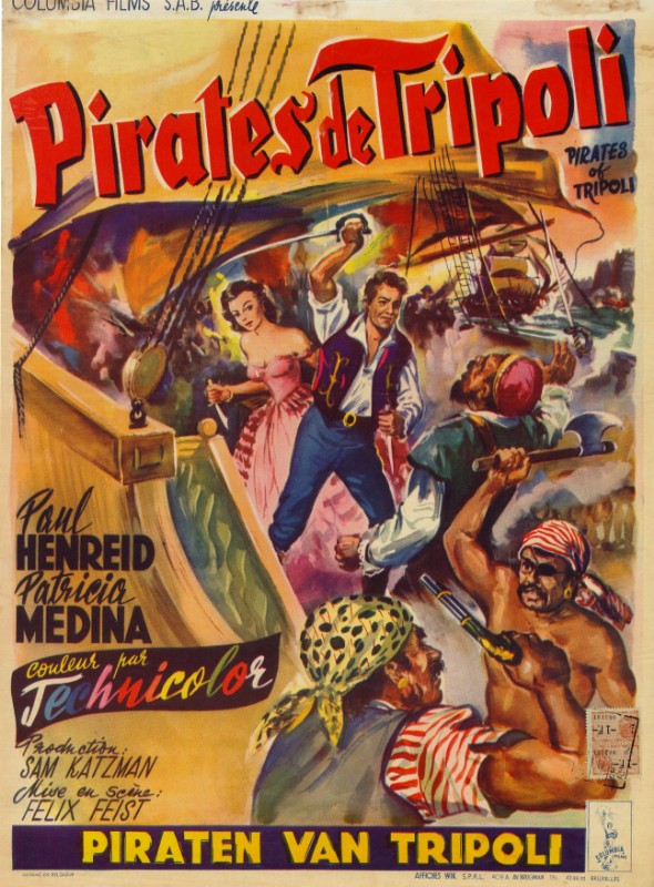 Repro 30x40cm - PIRATES OF TRIPOLI - Belge