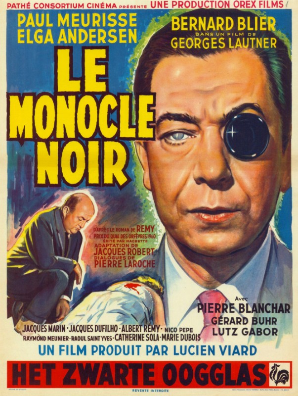 Repro 30x40cm - MONOCLE NOIR (le) - Belge