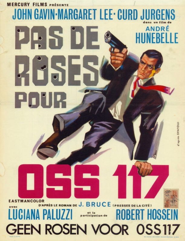 Repro 30x40cm - PAS DE ROSES POUR OSS 117 - Belge