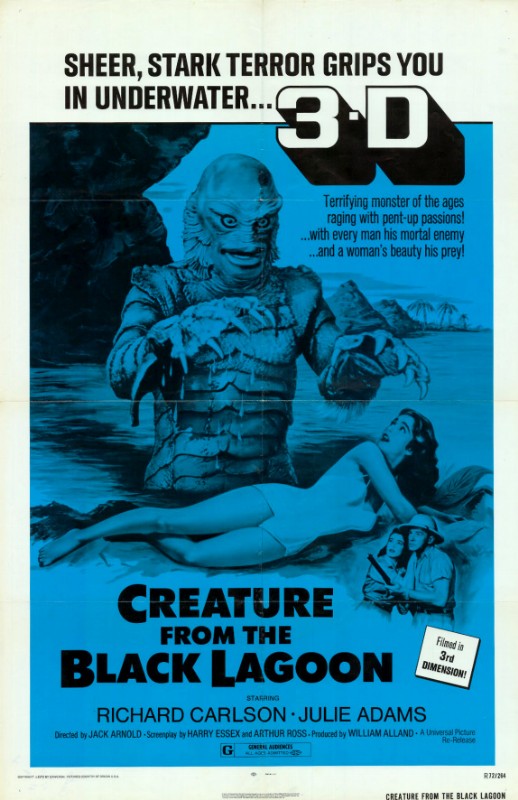 Repro 30x40cm - ETRANGE CREATURE DU LAC NOIR (l') - U.S. B