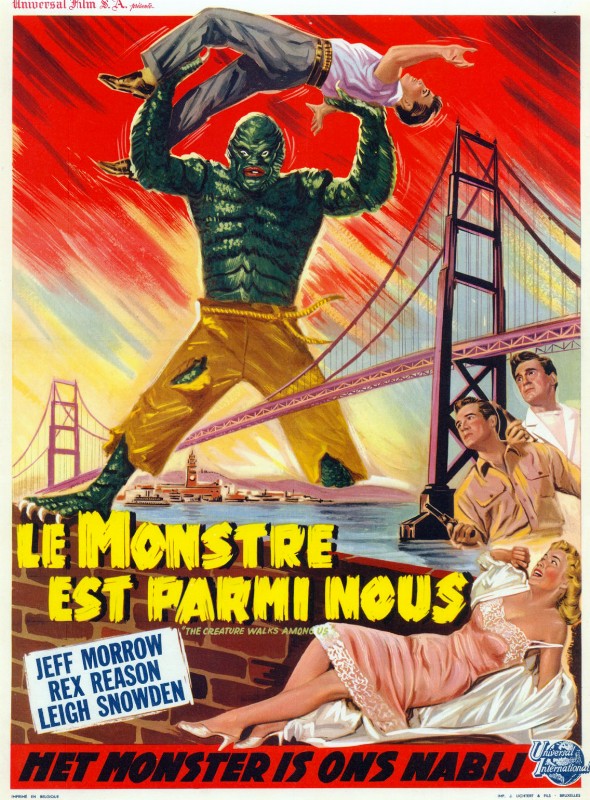 Repro 30x40cm - CREATURE WALKS AMONG US (the) - Belge