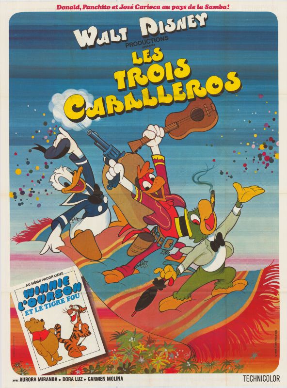 Affiche - TROIS CABALLEROS (les) - Ressortie 40x55cm