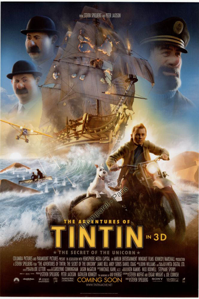 Affiche - AVENTURES DE TINTIN (les) : Secret de la licorne - 70x105cm
