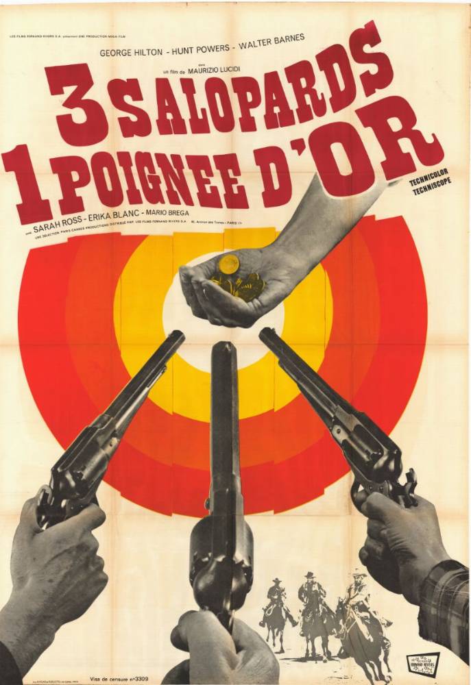 Affiche - TROIS SALOPARDS UNE POIGNEE D'OR - 120x160cm