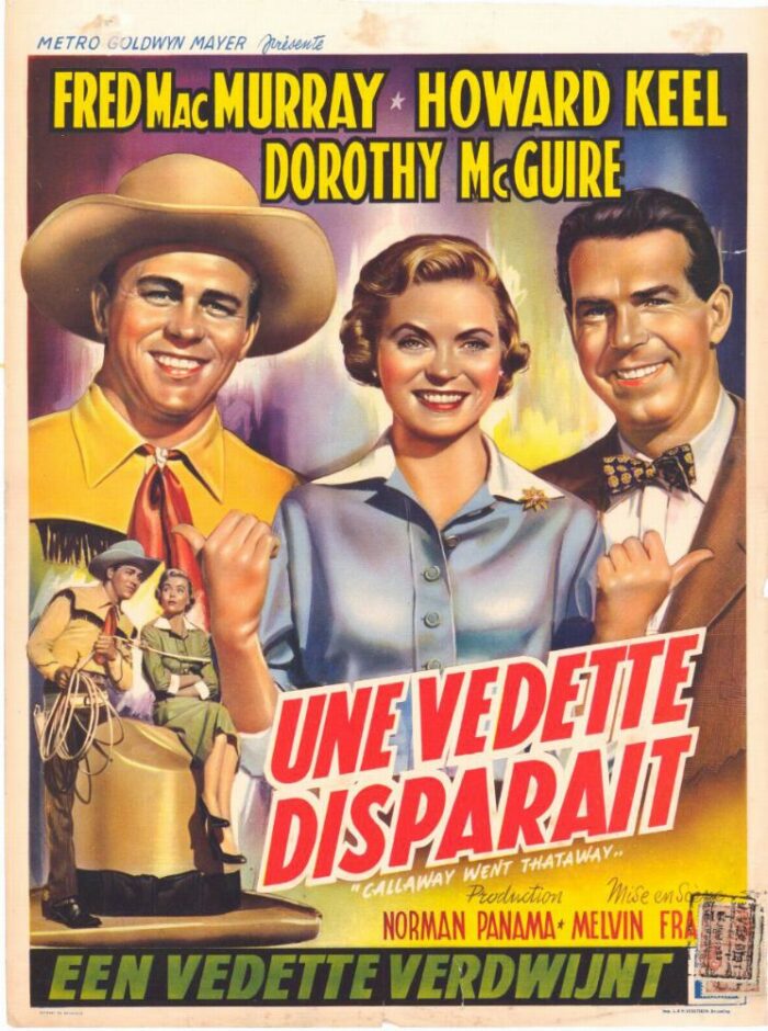 Affiche - UNE VEDETTE DISPARAIT - 35x56cm