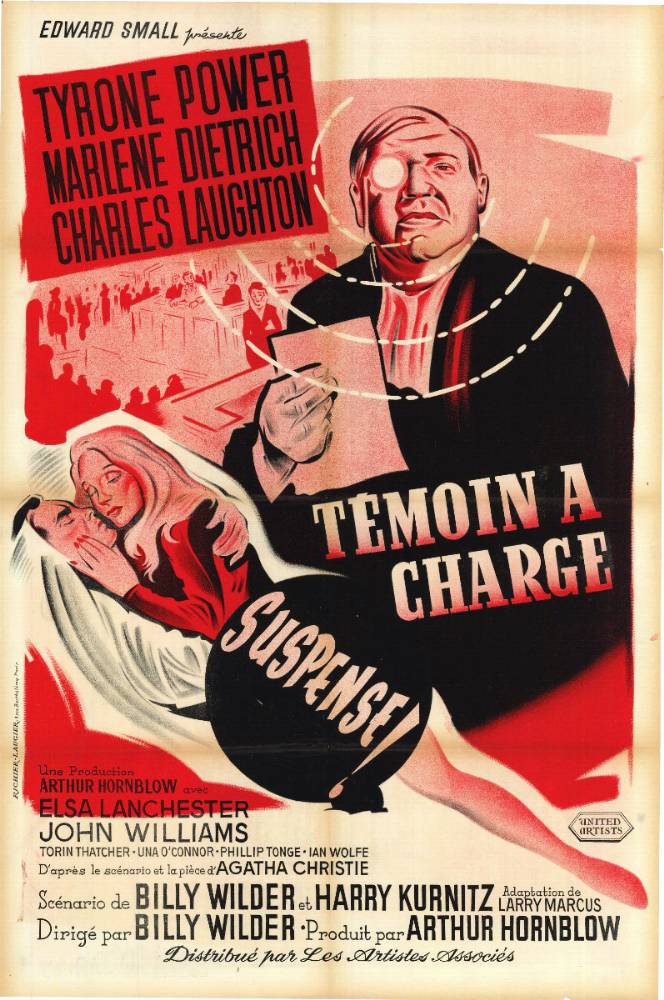 Affiche - TEMOIN A CHARGE - 80x120cm