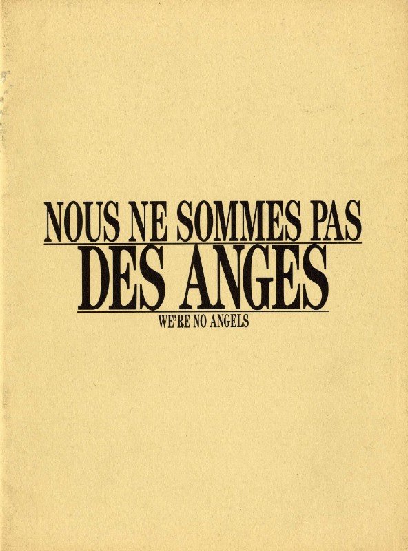 Dossier de Presse - NOUS NE SOMMES PAS DES ANGES