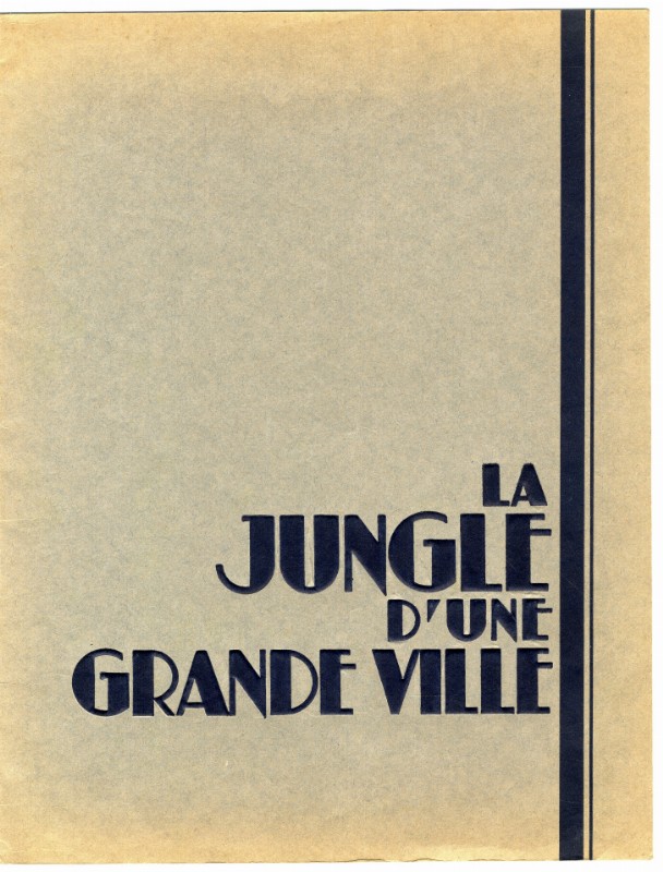 Dossier de Presse - JUNGLE D'UNE GRANDE VILLE (la)