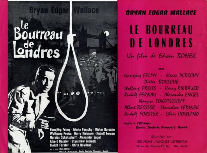 Dossier de Presse - BOURREAU DE LONDRES (le)