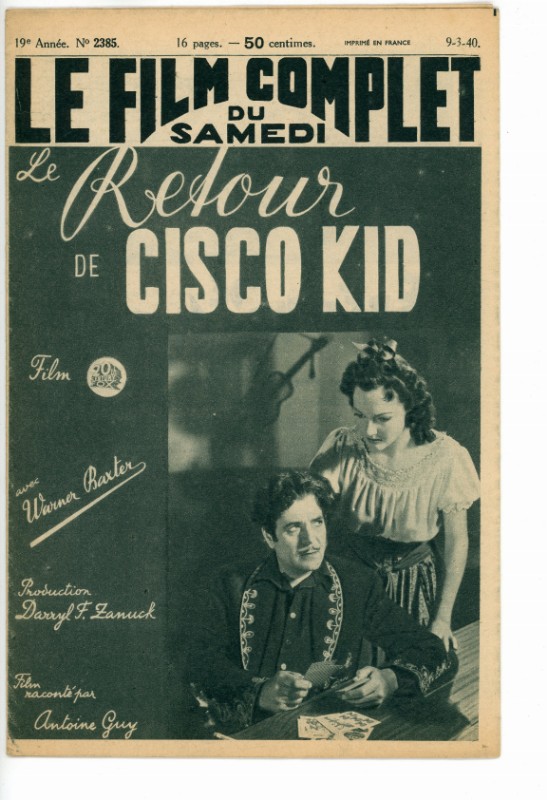Magazine - RETOUR DE CISCO KID - 18x24cm