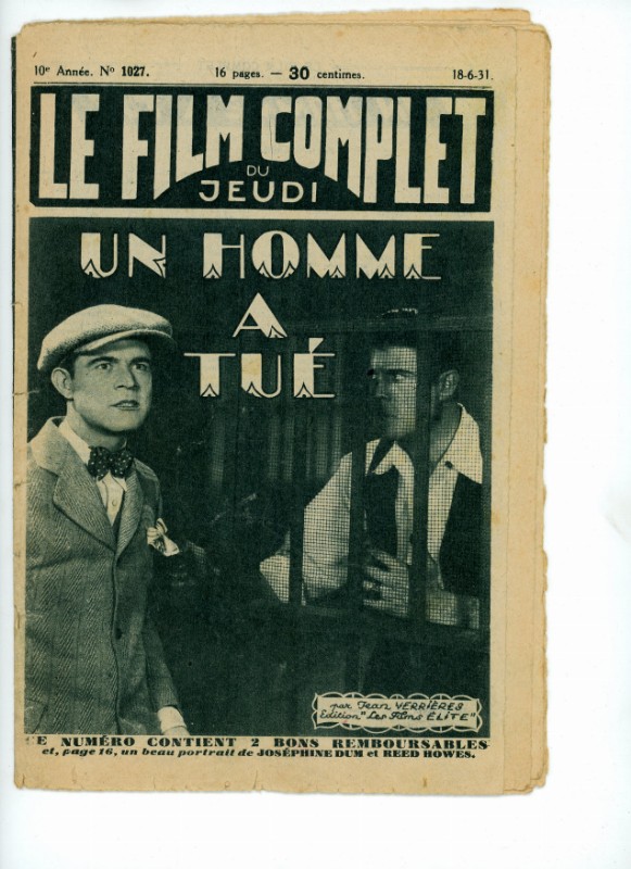 Magazine - HOMME A TUE (un) - 18x24cm