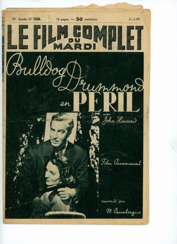 Magazine - BULLDOG DRUMMOND EN PERIL - 18x24cm