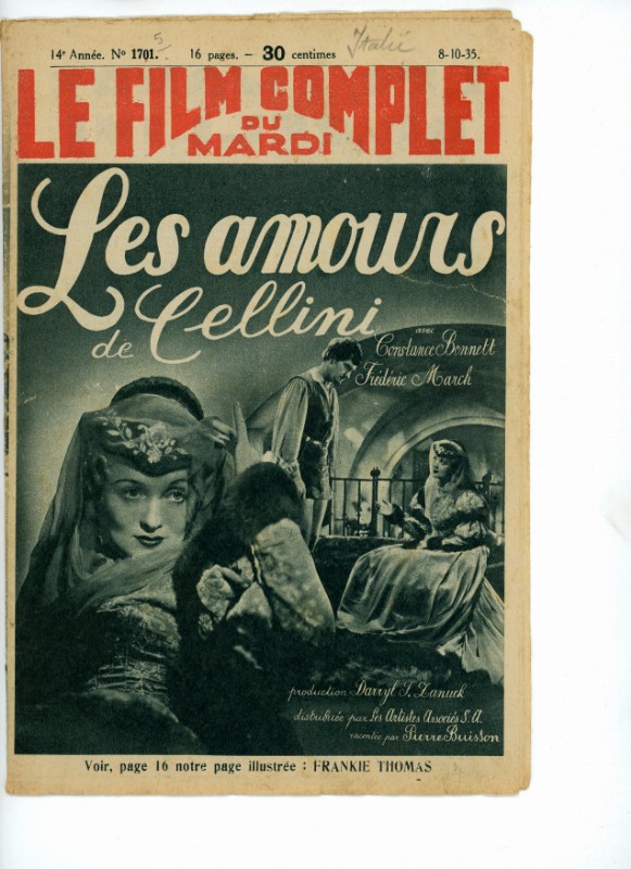 Magazine - AFFAIRES DE CELLINI (les) - 18x24cm