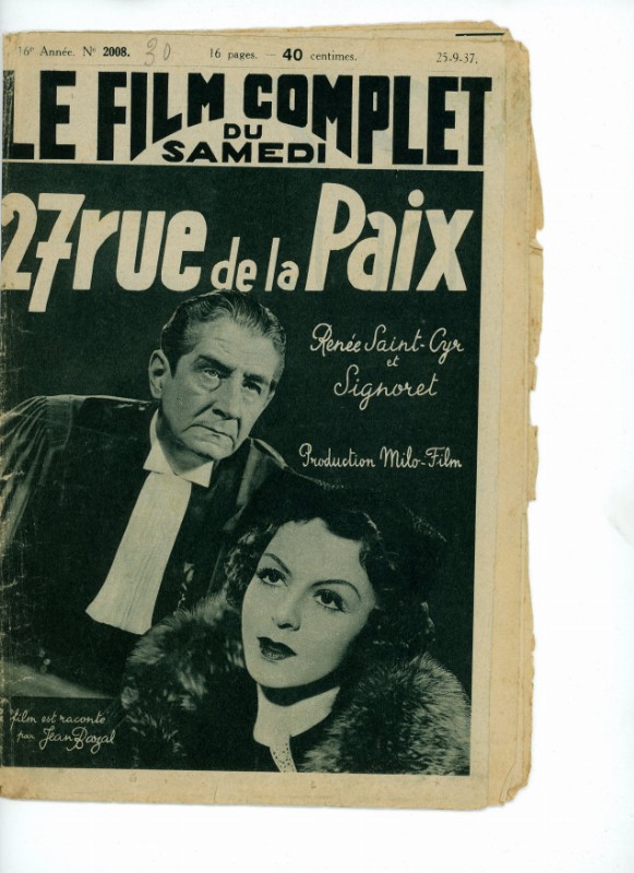 Magazine - VINGT SEPT, RUE DE LA PAIX - 18x24cm