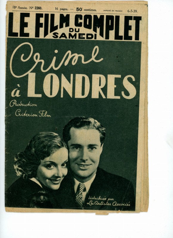Magazine - CRIME A LONDRES - 18x24cm